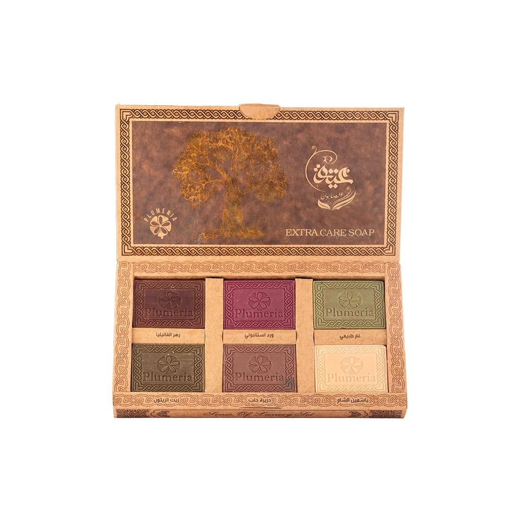 صابون الغار الأصلي من بلوميريا – 6 قطع طبيعية معطرة × 125 جم