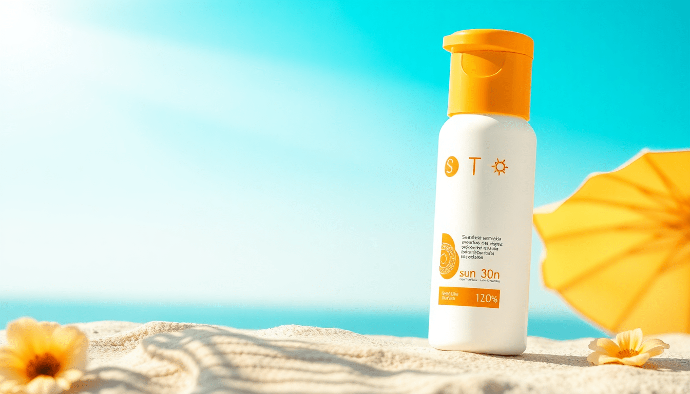 Sunscreen Image Design with Skin Protection from Sun Rays